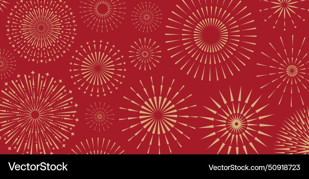 Japanisches Feuerwerk Muster Vektorbild