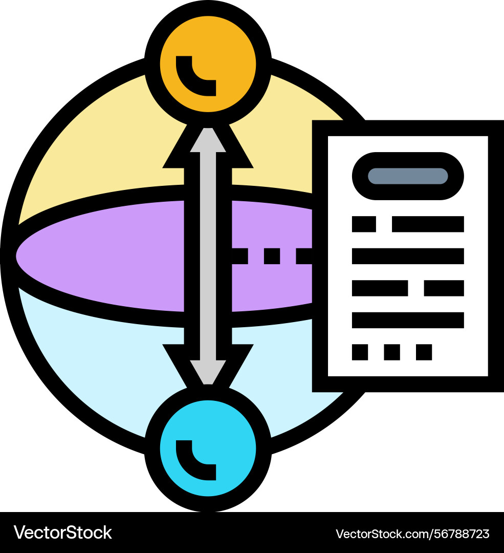 Qubit measurement quantum computer color icon Qubit measurement quantum computer color icon vector image