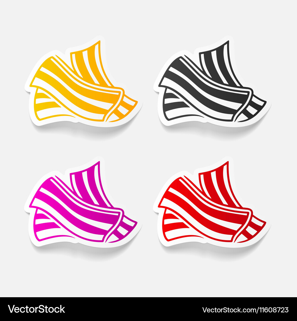 Realistic design element bacon Vector Image