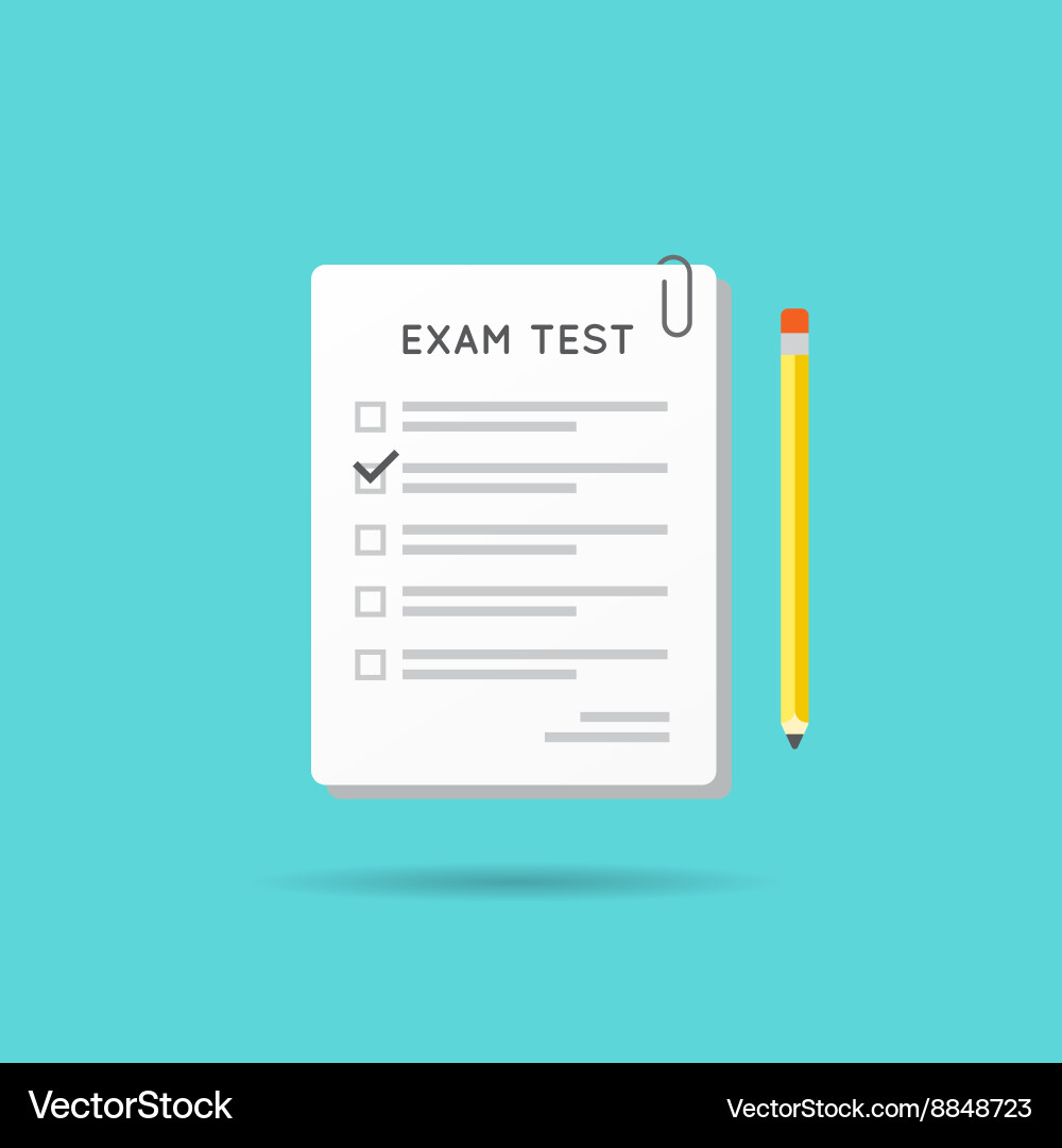 Test or exam icon can be used as logo Royalty Free Vector