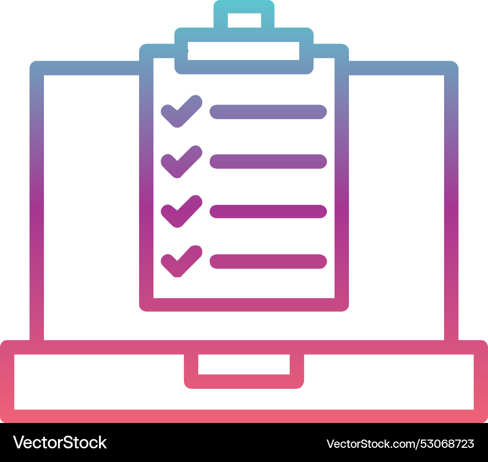 Verification line gradient design vector image