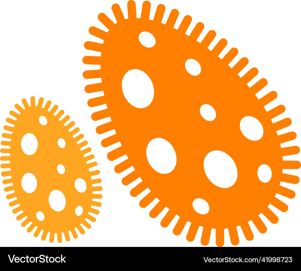 Virus infection icon color disease cells rabies vector image