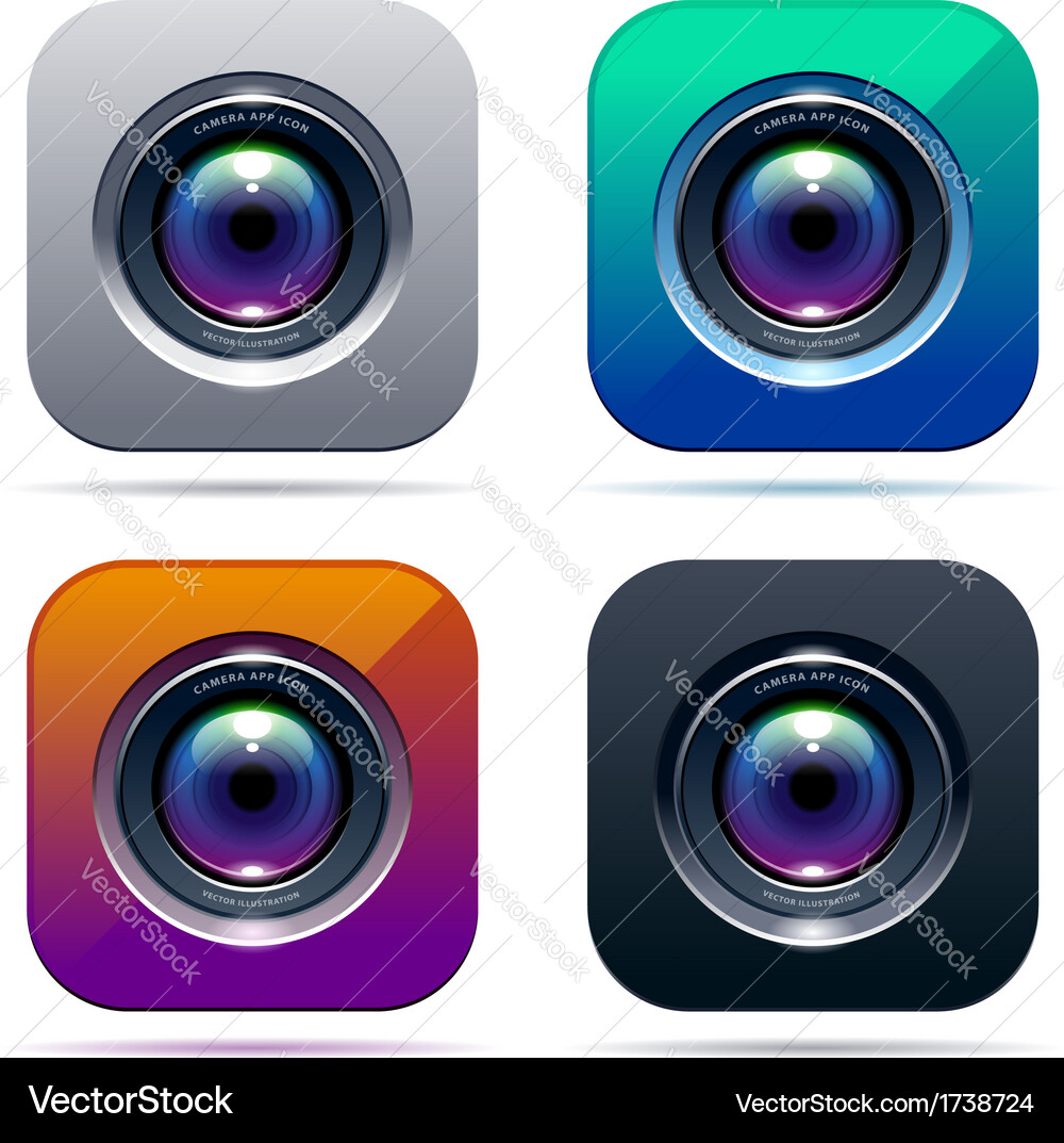 App Icon Set - Color Variations vector image