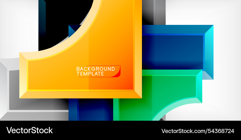 Arrow with round elements color geometric shapes vector image
