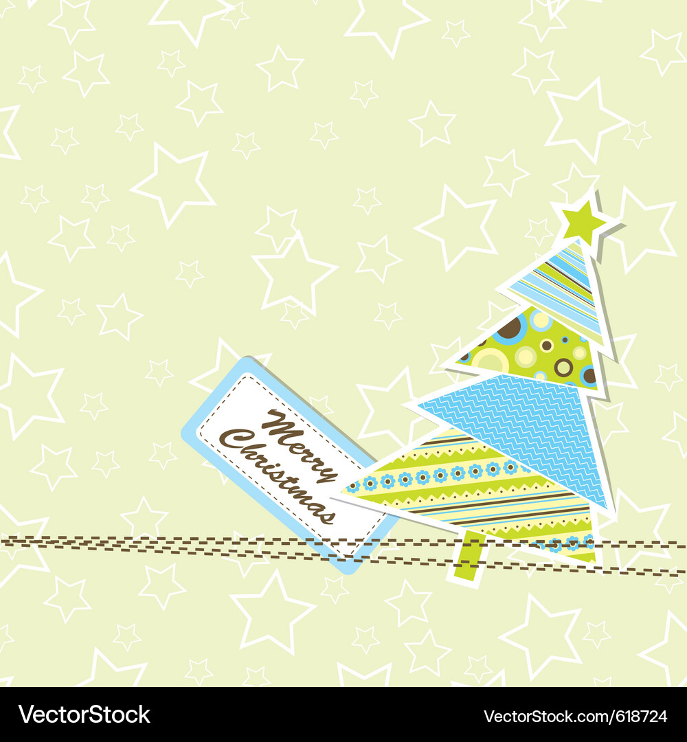 Christmas Tree Pattern Background Vector Image