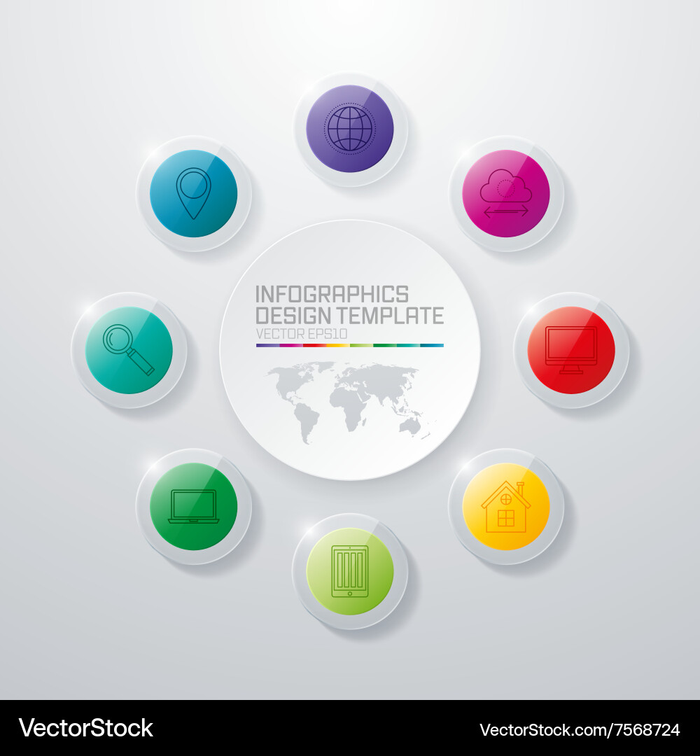 Circle infographic Royalty Free Vector Image - VectorStock