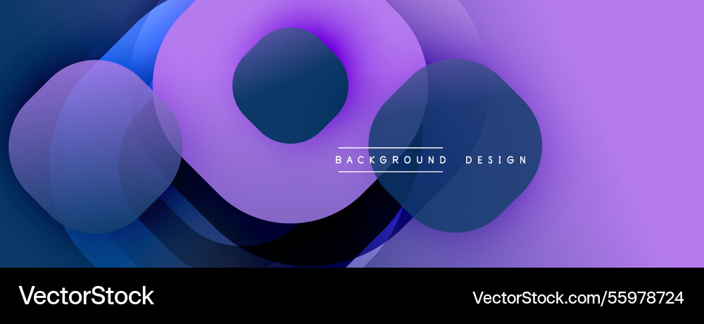 Circular abstract design with overlapping vector image