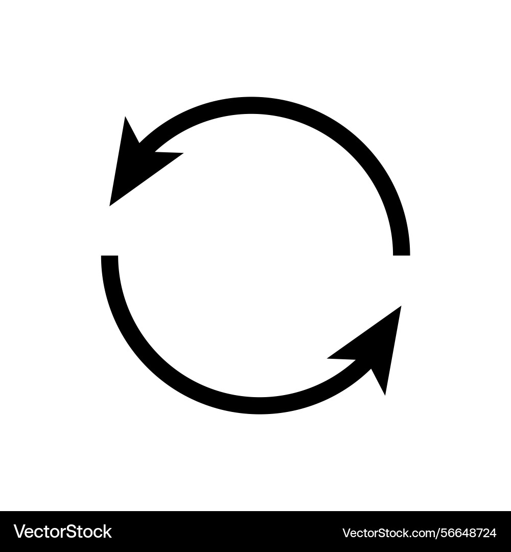 Circular arrows icon refresh reload repeat Vector Image