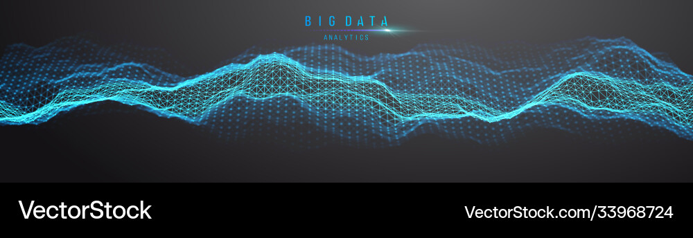 Data Network Background - 3D vector image