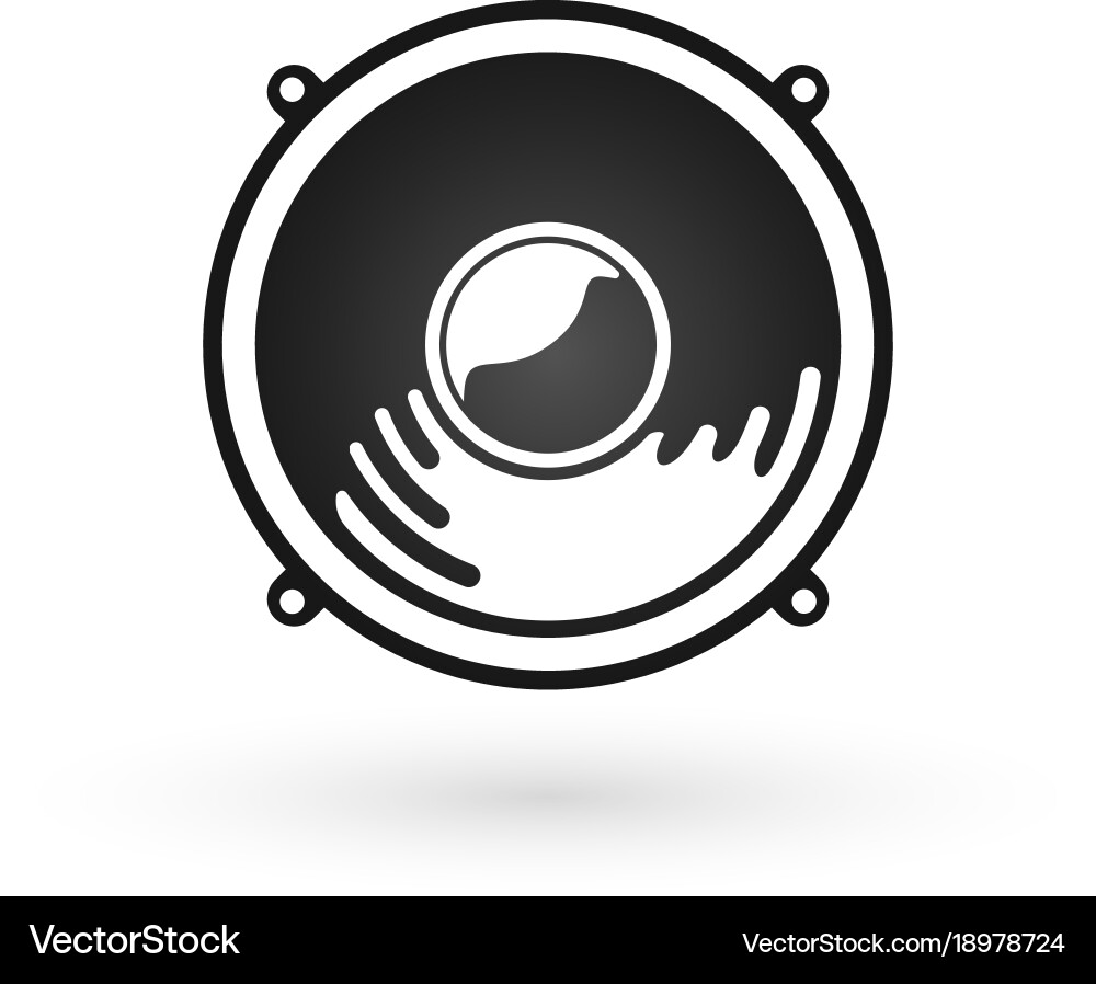 Isolated Speaker Icon vector image