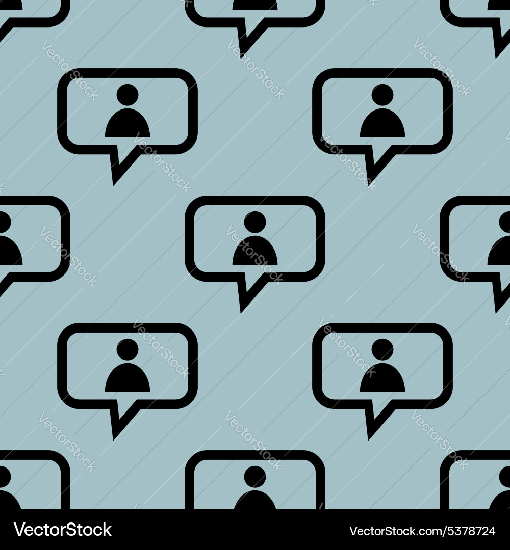 Pale blue user message pattern vector image