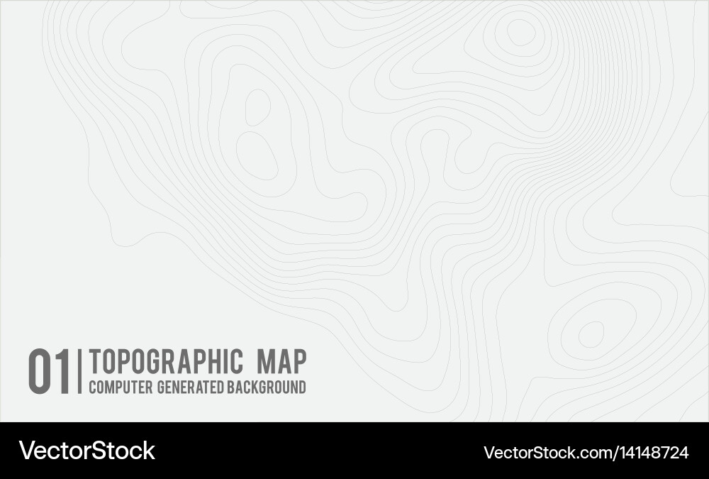 Topographic map background with space for copy Vector Image