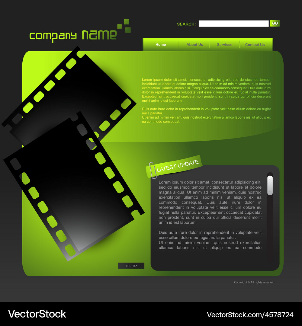 Web template Vector Image