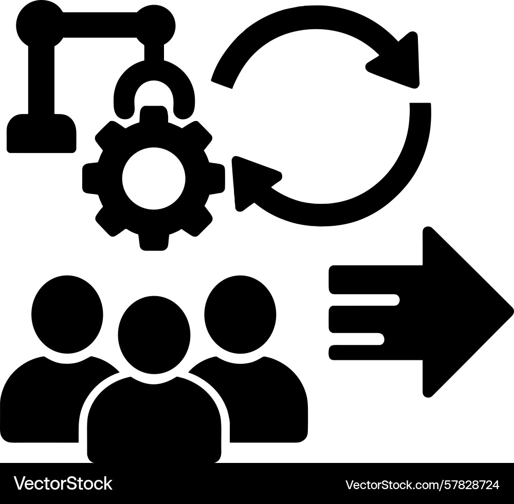 Workflow automation graphic process Workflow automation graphic process vector image