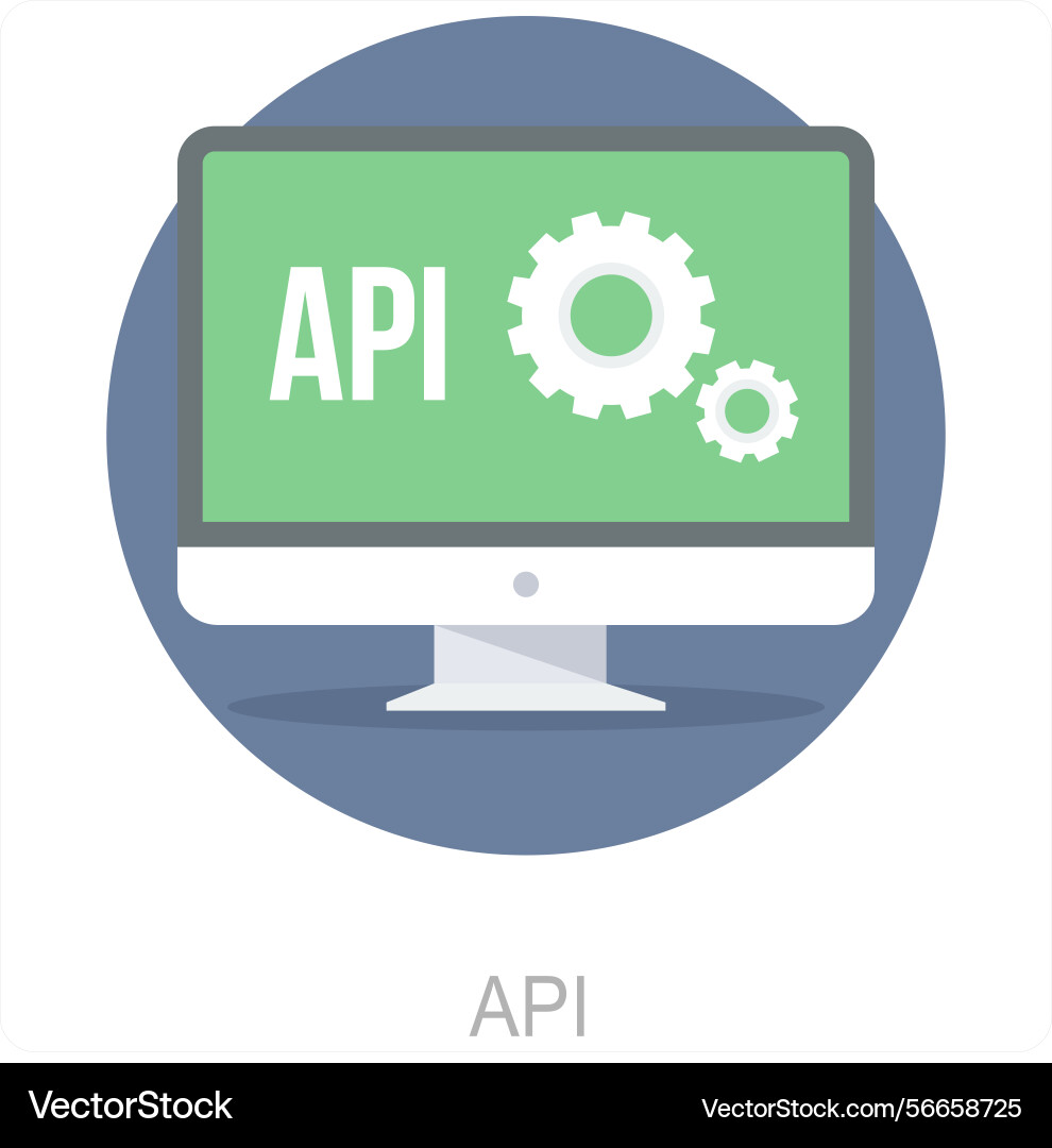 Api icon concept Vector Image