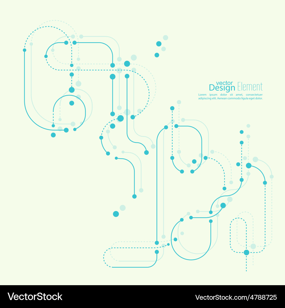 Curved Line Network Abstract vector image