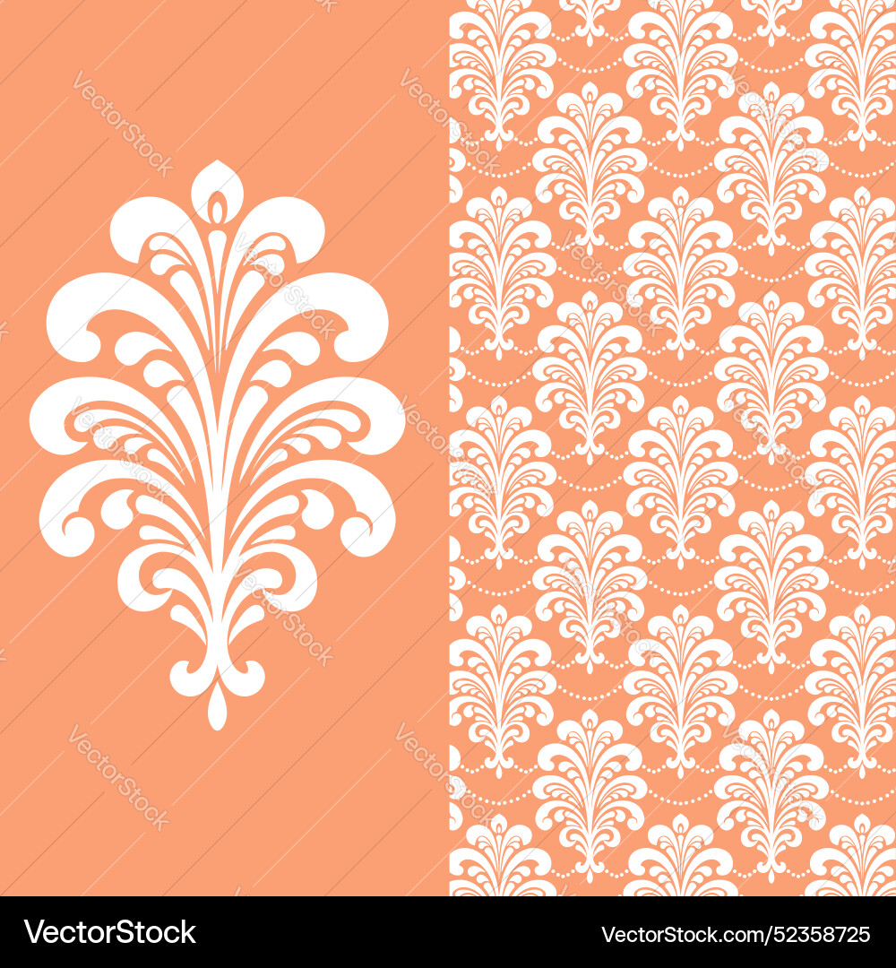Damask pattern Damask pattern Vector Image