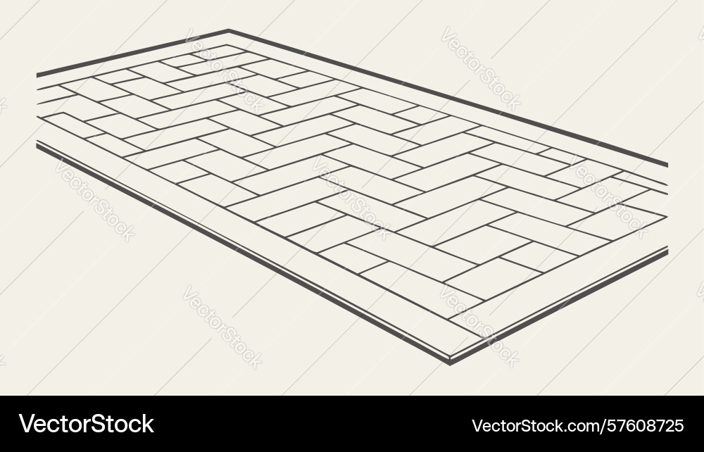 Diagonal rectangular pavement pattern modern path vector image