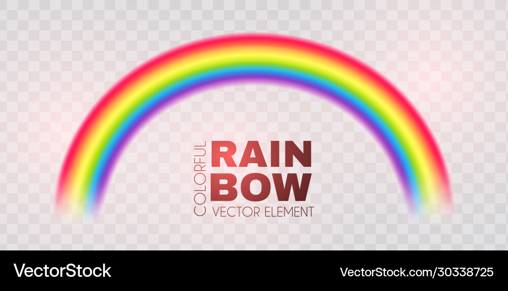 Rainbow on transparent background realistic Rainbow on transparent background realistic vector image