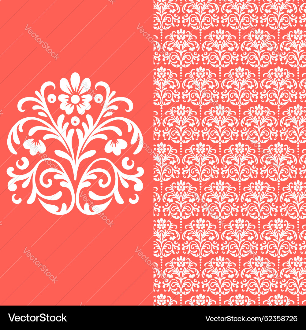 Damask pattern Damask pattern vector image