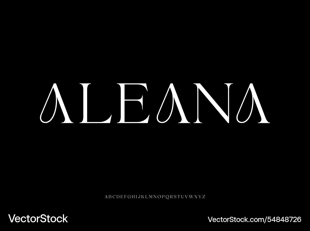 Elegant unique serif alphabet display font Elegant unique serif alphabet display font vector image