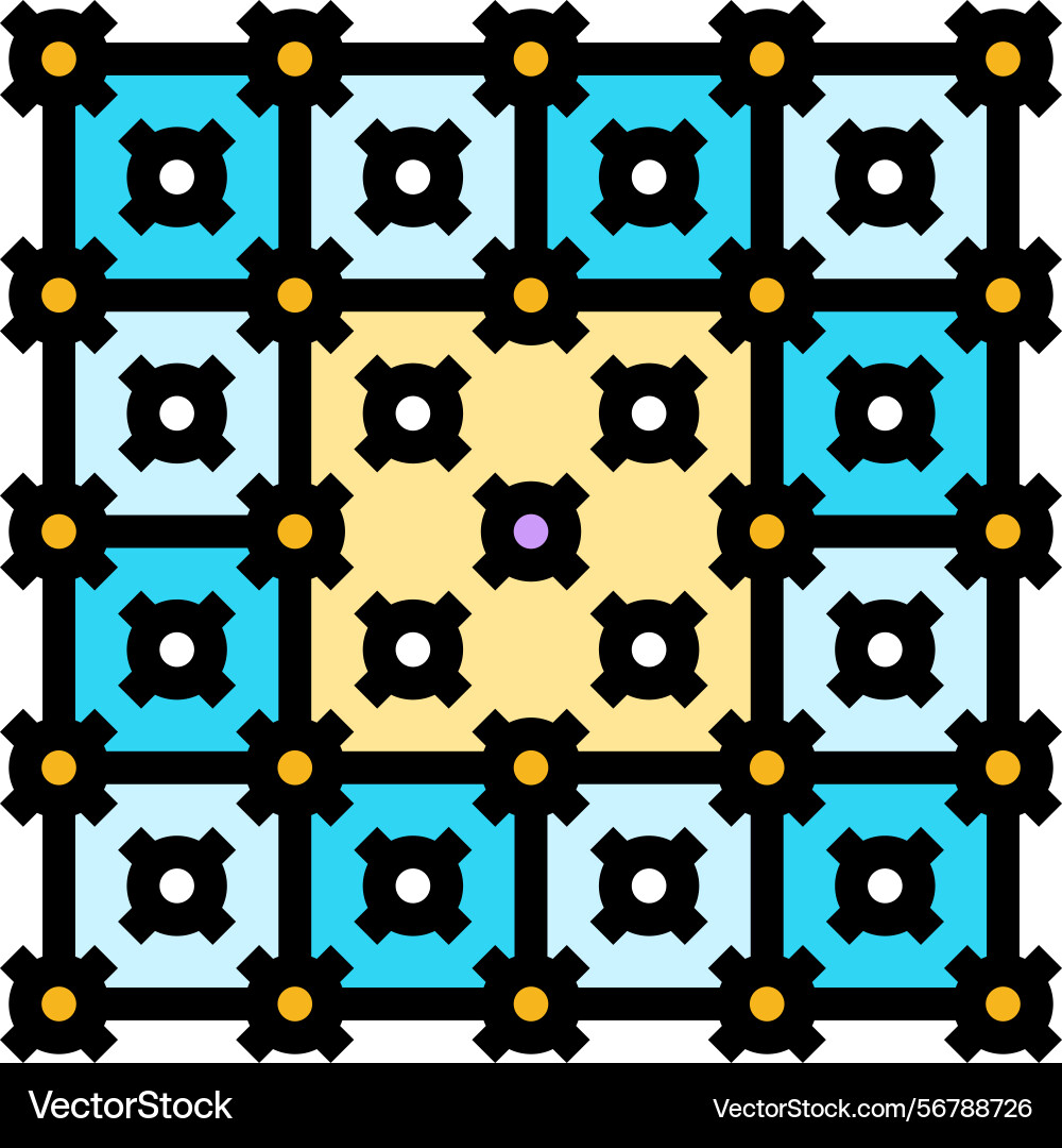 Error correction quantum computer color icon Error correction quantum computer color icon vector image