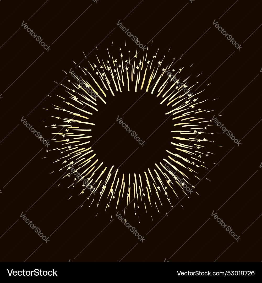 Exploding firework burst in vintage style retro Vector Image