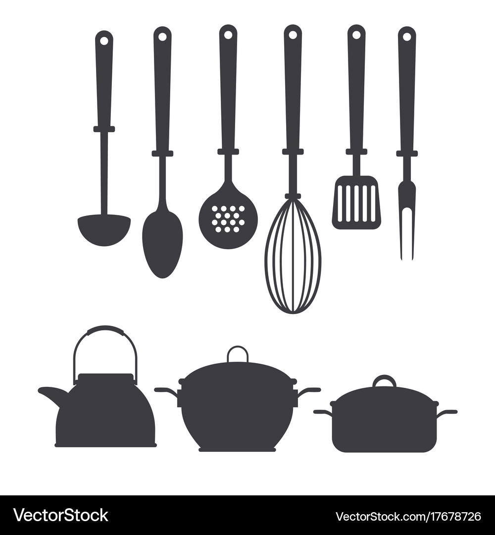 Kitchen utensils icons – Royalty-Free Vector | VectorStock, image size:1000x1080