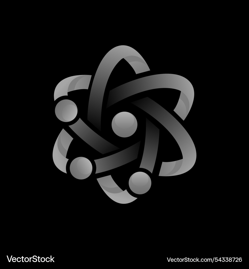 Particle of an atom structure science sign vector image