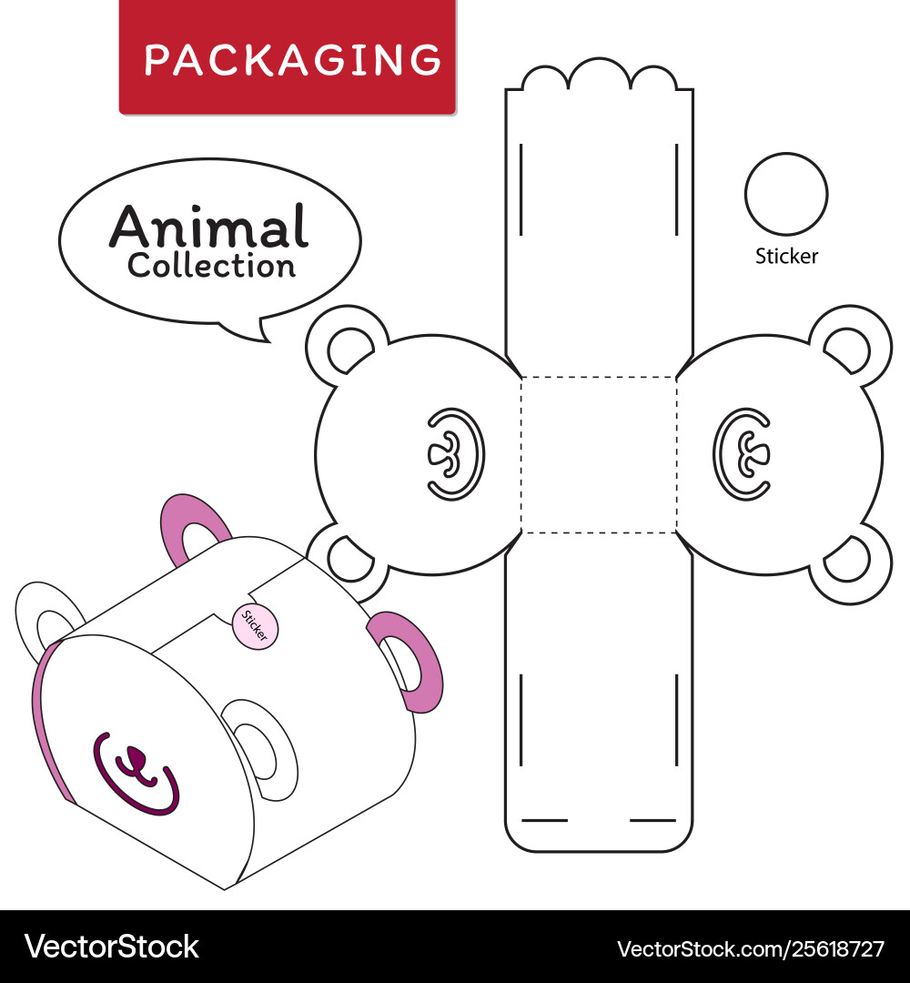 Animal collection boxpackage Animal collection boxpackage vector image