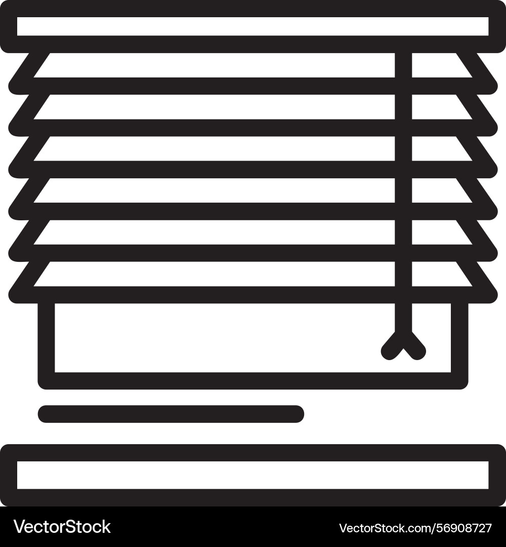 Blinds linear style icon design Vector Image