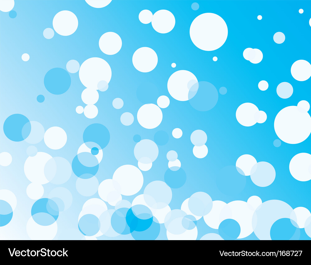 Blue background with transparent bubbles Vector Image