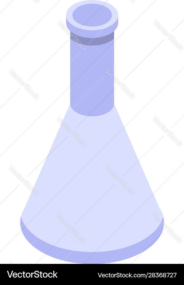 Empty flask icon isometric style Empty flask icon isometric style Vector Image