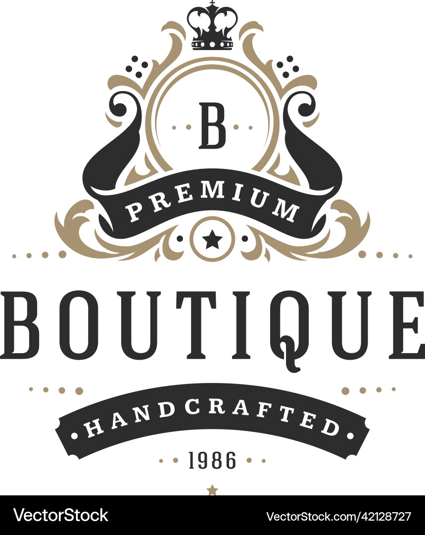 Luxury logo template object for logotype Luxury logo template object for logotype vector image