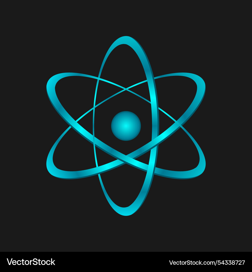 Particle of an atom structure science sign Vector Image