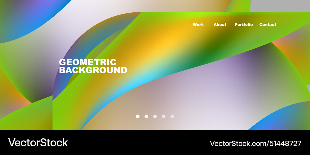 Web page design with geometric elements - circle Vector Image