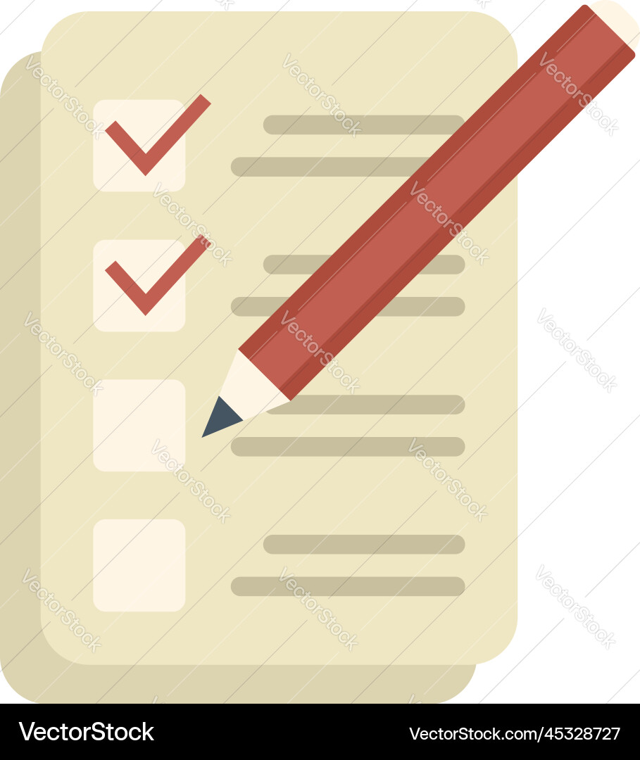 Write task icon flat work project Write task icon flat work project vector image