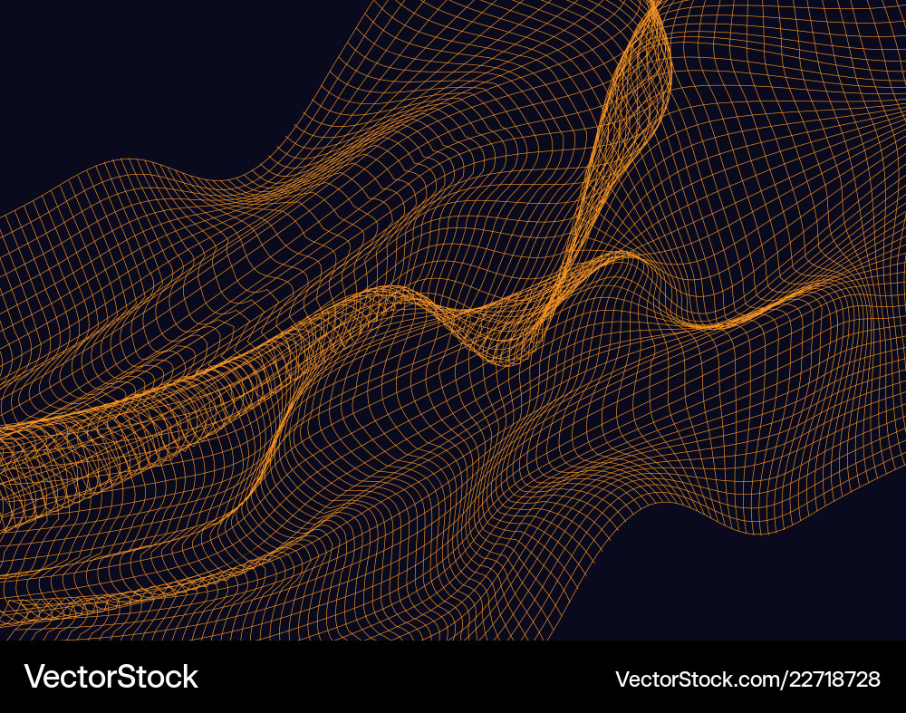Abstract design element with orange waves Abstract design element with orange waves vector image