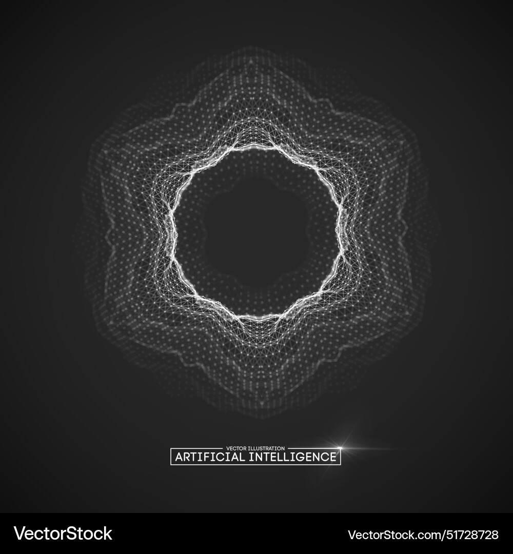 Artificial intelligence abstract digital pattern Vector Image