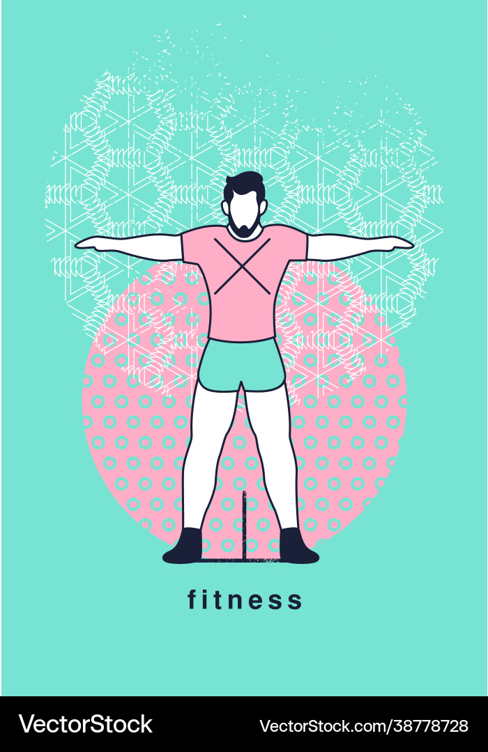 Fitness sport typographic vintage grunge poster Fitness sport typographic vintage grunge poster vector image