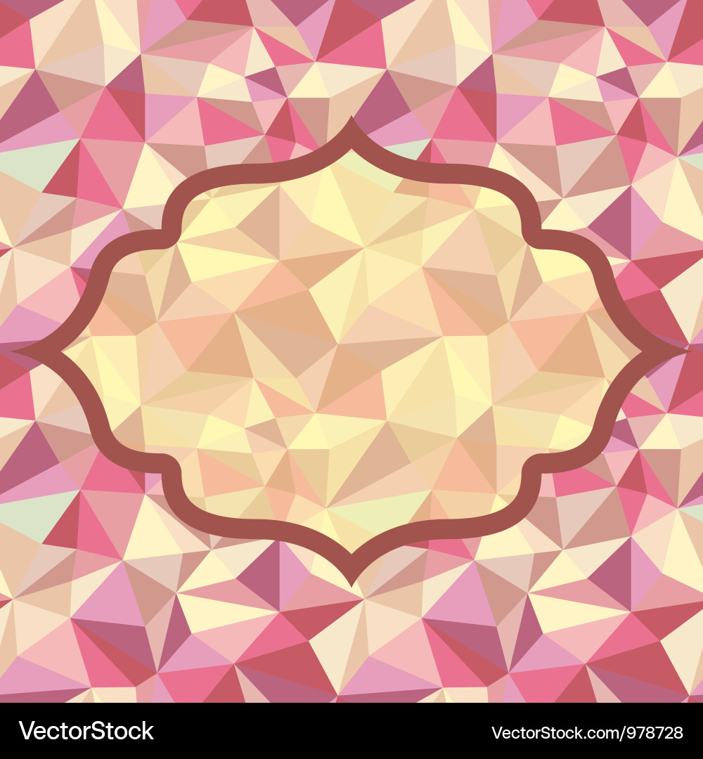 Invitation frame on abstract seamless pattern vector image