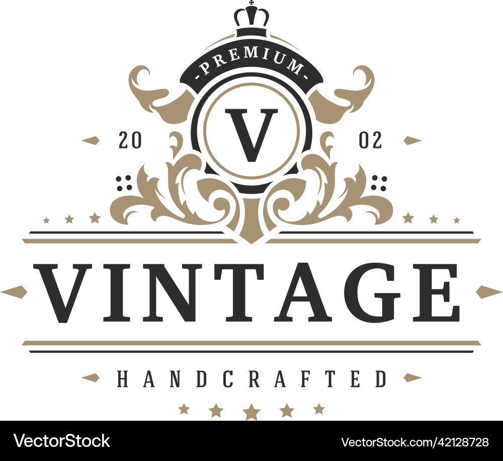 Luxury logo template object for logotype Luxury logo template object for logotype Vector Image