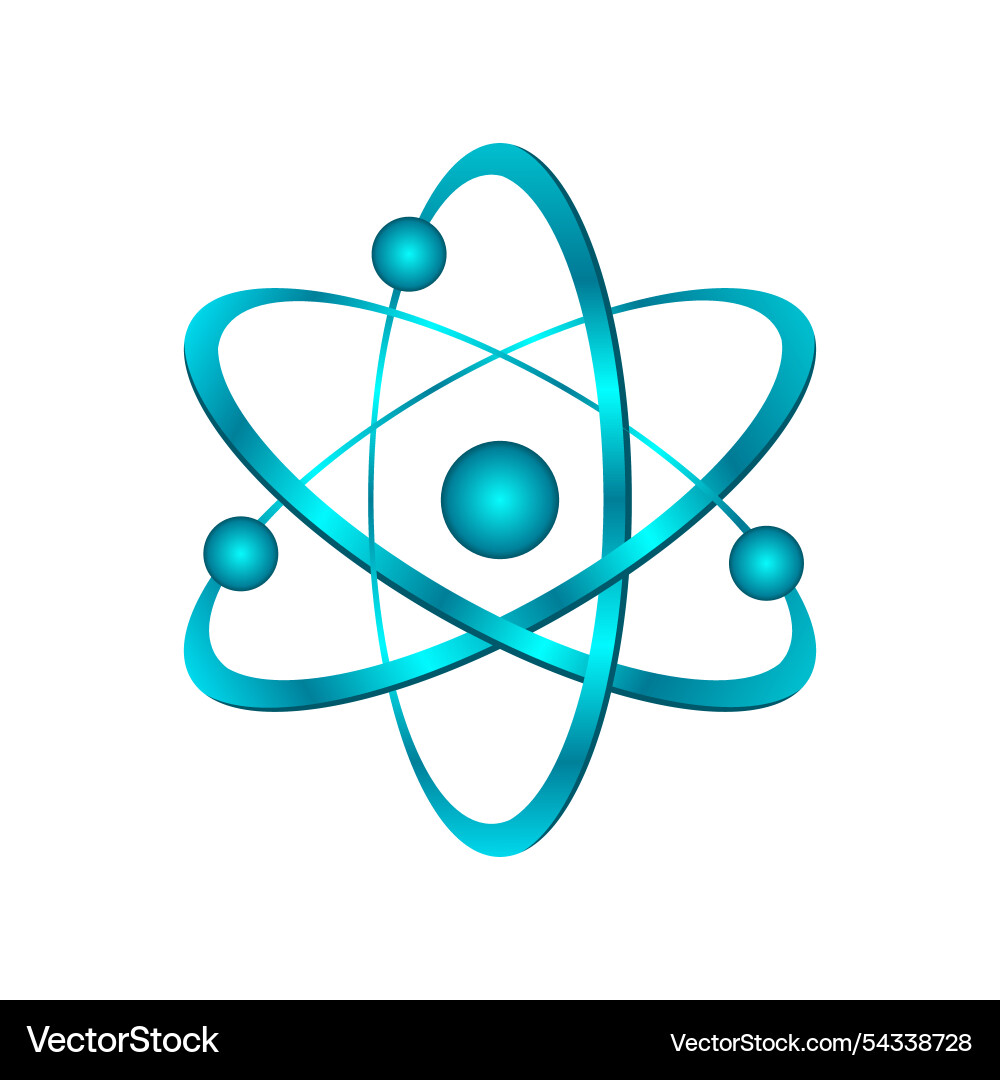 Particle of an atom structure science sign vector image