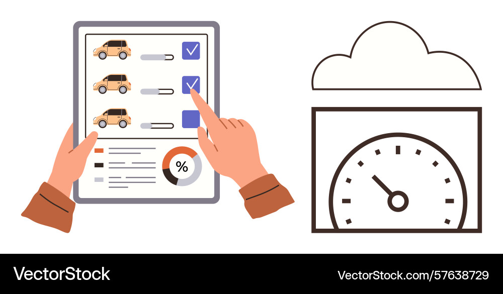 Digital vehicle selection process with performance vector image