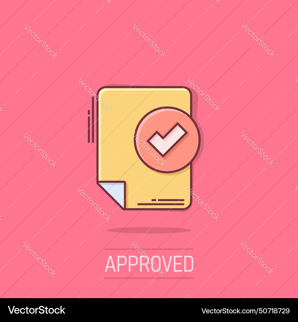 Document checklist icon in comic style report Document checklist icon in comic style report Vector Image