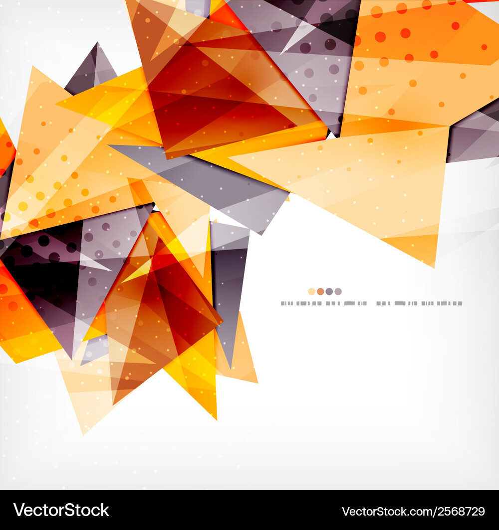 Modern 3d glossy overlapping triangles Vector Image