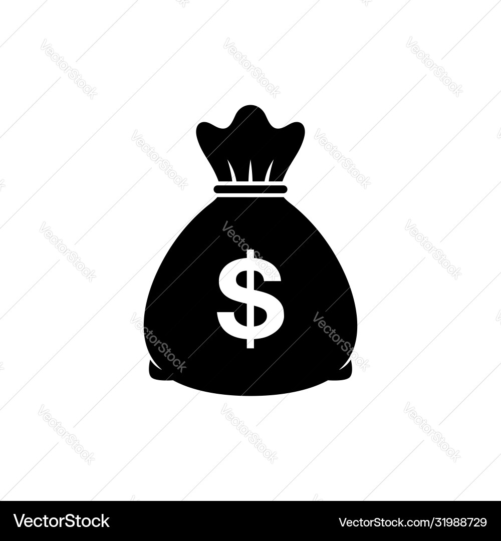 Money Bag Icon - Finance Vector Image