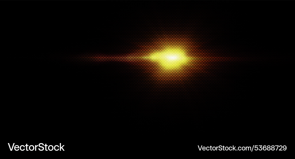 Mosaic image of light source from hexagons Mosaic image of light source from hexagons vector image