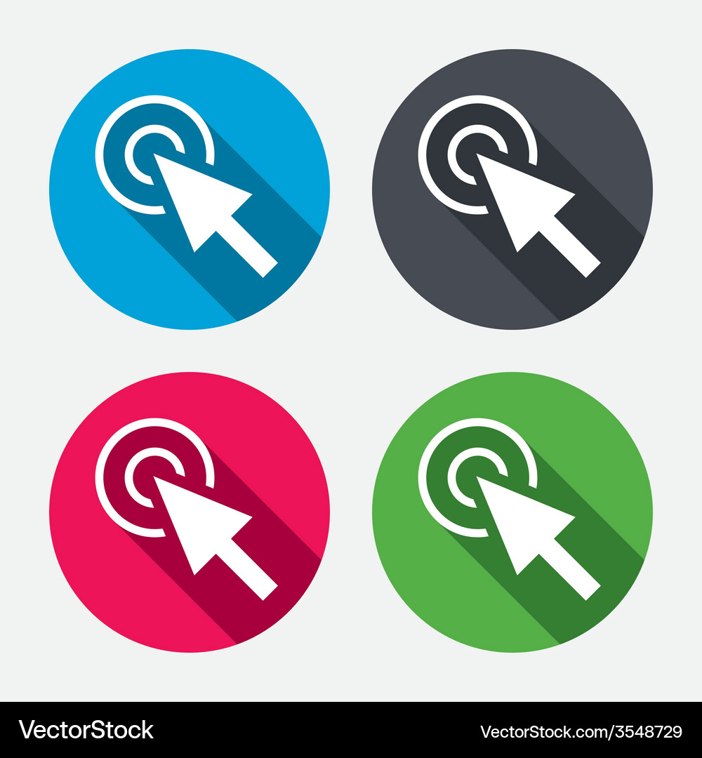 Mouse Cursor Pointer Icon Set Vector Image