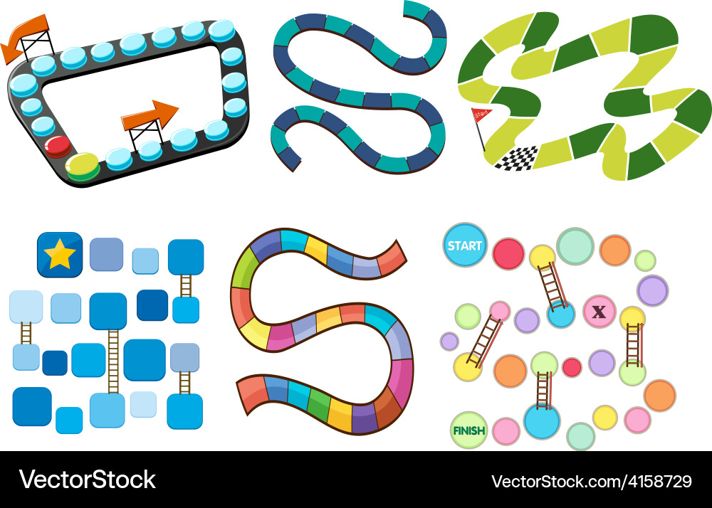 Puzzle Game Templates vector image